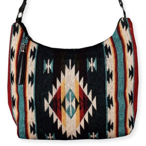 Gypsy Crossbody Bag - Southwest Style - Ethnic Inspired Design - Soft Cotton - Picture 2 of 8
